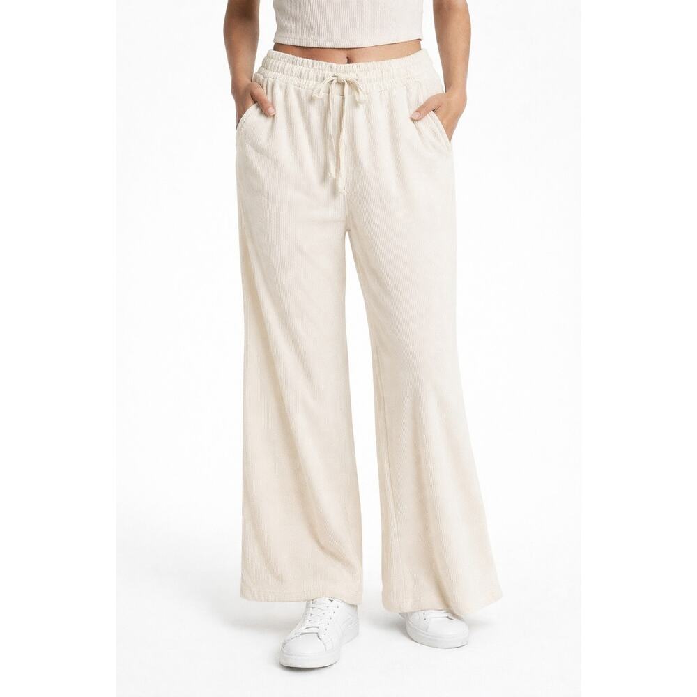LOFT Lou & Grey Softened Corduroy Jogger Pants Size L  Beige off white